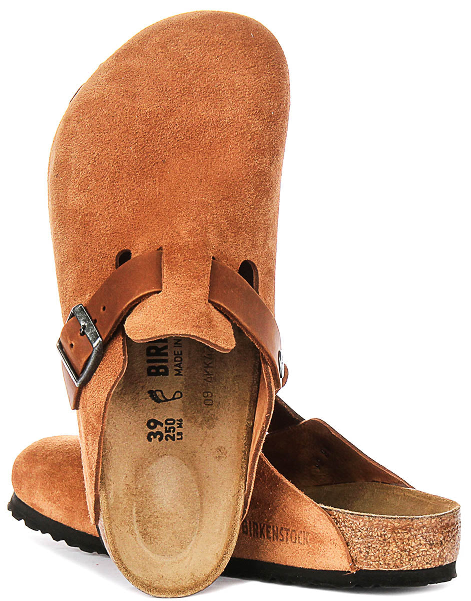 Birkenstock Boston Bs In Cognac | Regular Fity