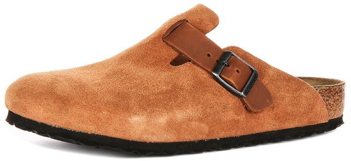 Birkenstock Boston Bs In Cognac | Regular Fity