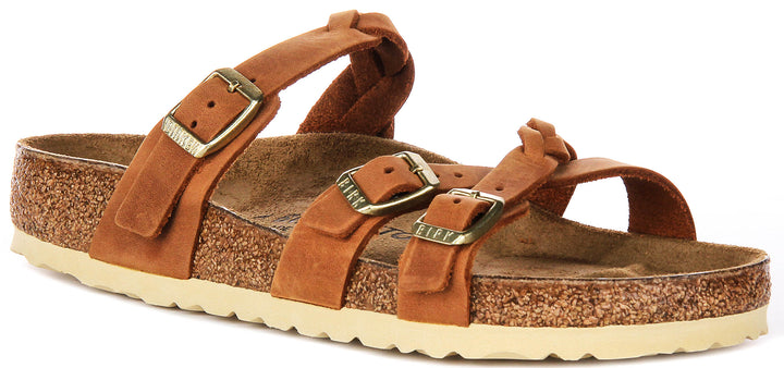 Birkenstock Franca Braided In Cognac For Women | Regular Fit