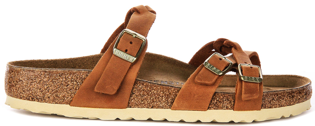 Birkenstock Franca Braided In Cognac For Women | Regular Fit