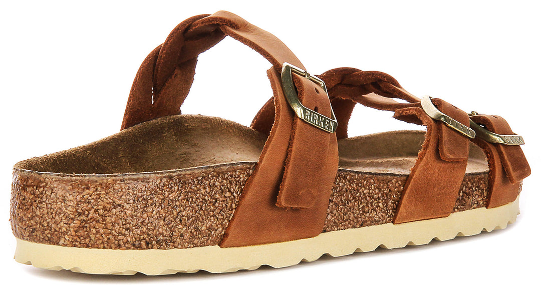 Birkenstock Franca Braided In Cognac For Women | Regular Fit