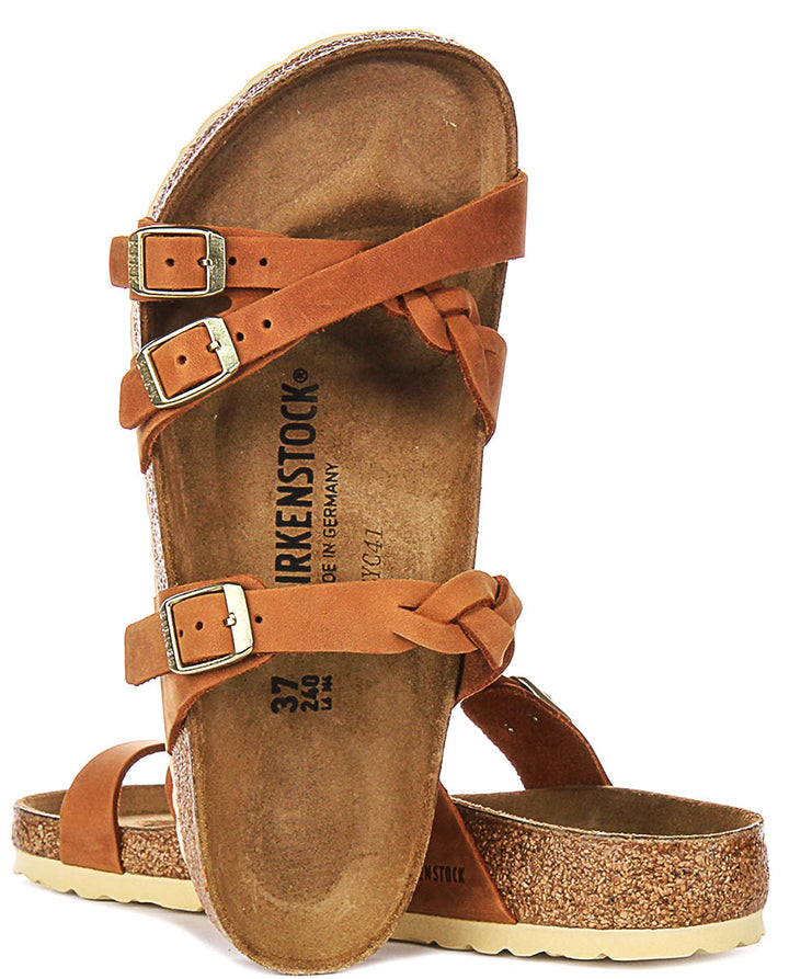 Birkenstock Franca Braided In Cognac For Women | Regular Fit