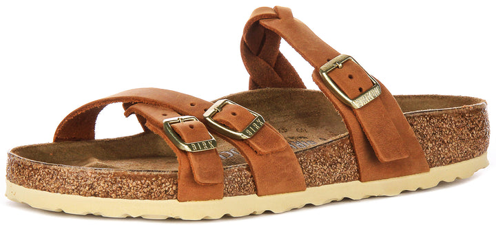 Birkenstock Franca Braided In Cognac For Women | Regular Fit