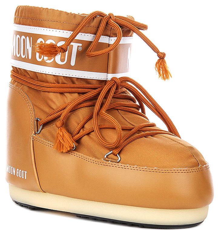 Moon Boot Icon Low Nylon In Cognac For Women