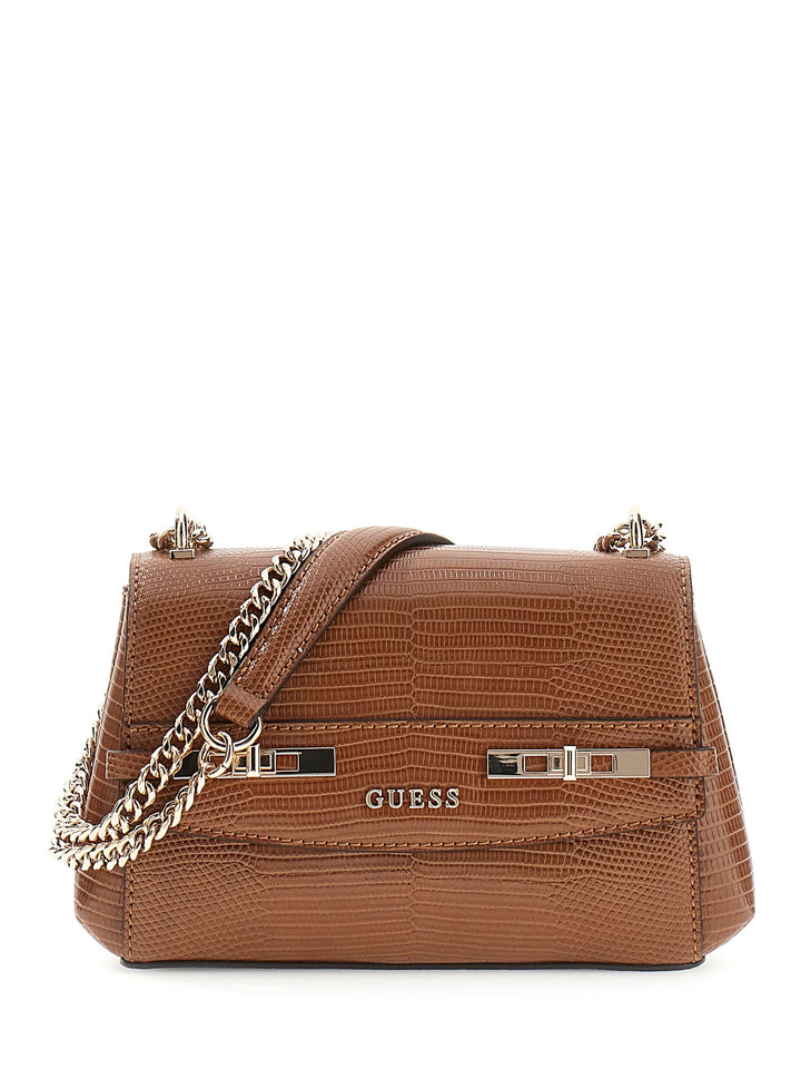 Guess Melinda Mini Cross Body Bag In Cognac For Women