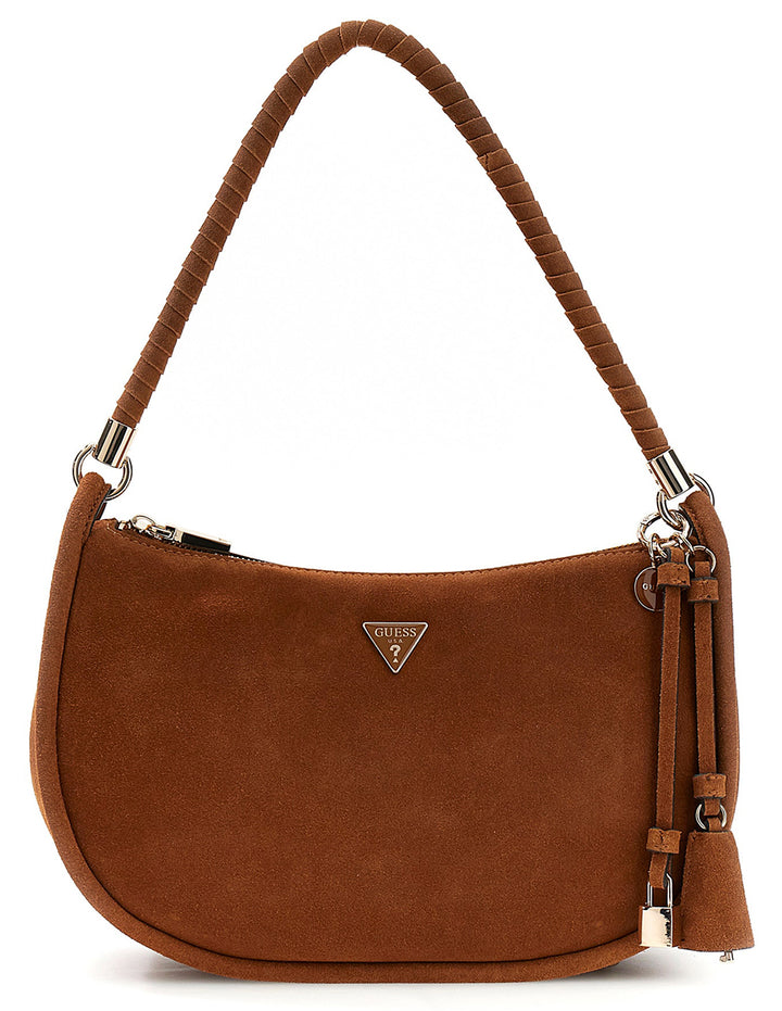 Guess Danya Logo Shoulder Bag In Cognac For Women
