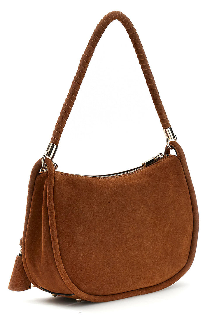 Guess Danya Logo Shoulder Bag In Cognac For Women