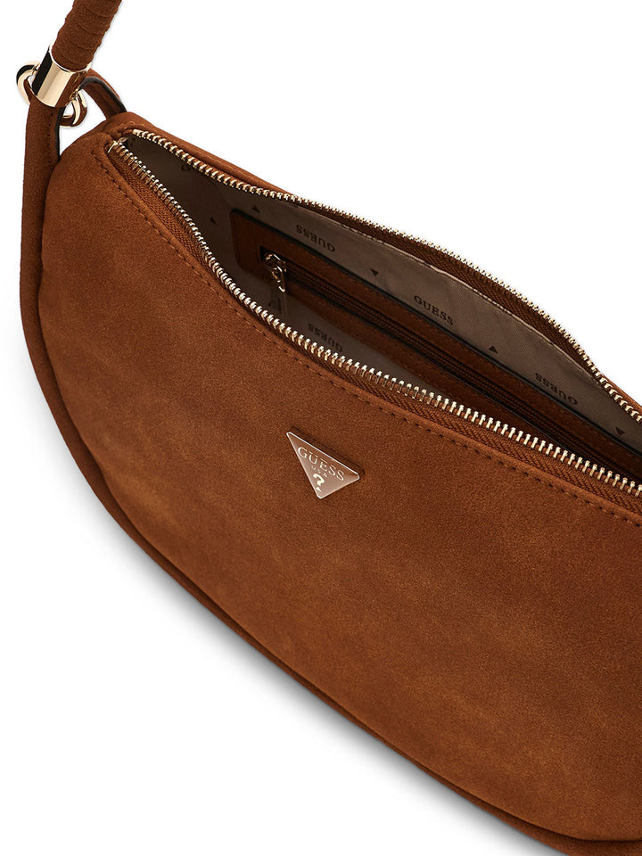 Guess Danya Logo Shoulder Bag In Cognac For Women