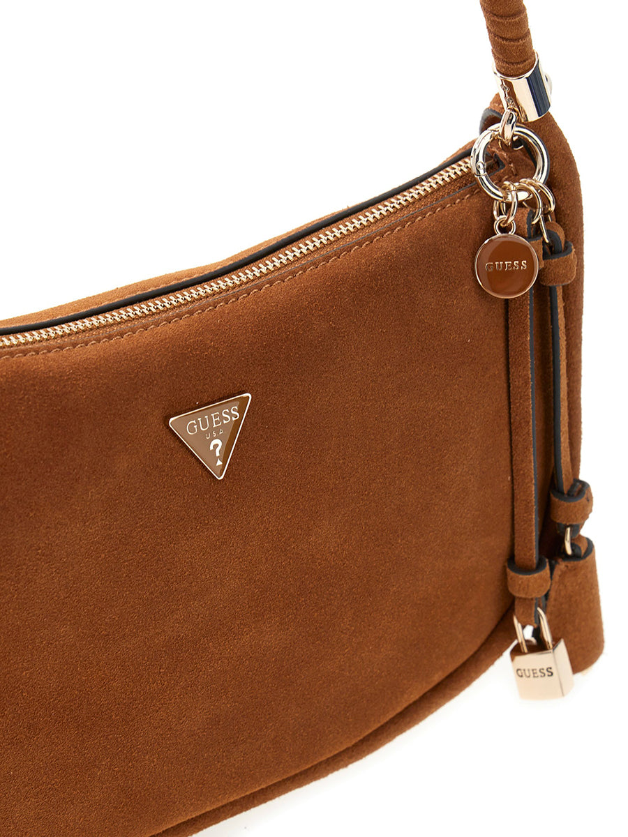Guess Danya Logo Shoulder Bag In Cognac For Women