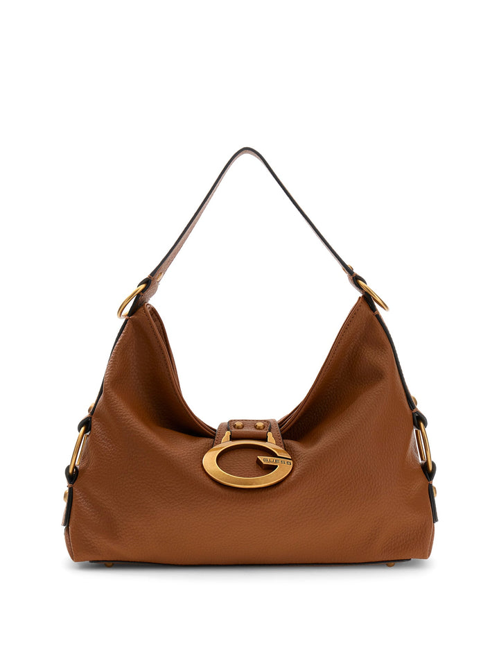Guess Camden Medium Shoulder Bag In Cognac For Women