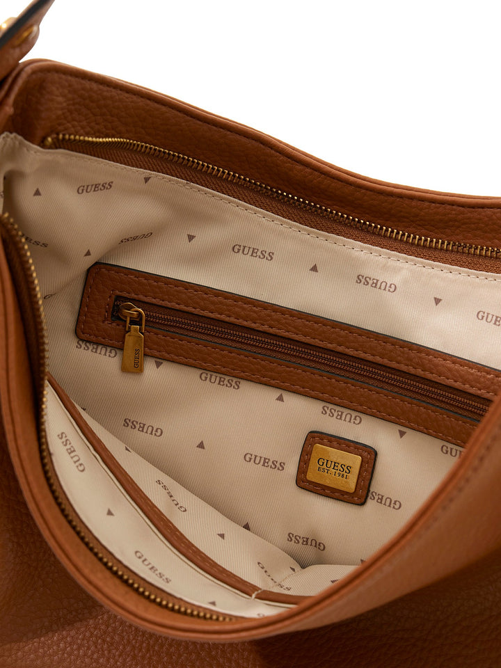 Guess Camden Medium Shoulder Bag In Cognac For Women
