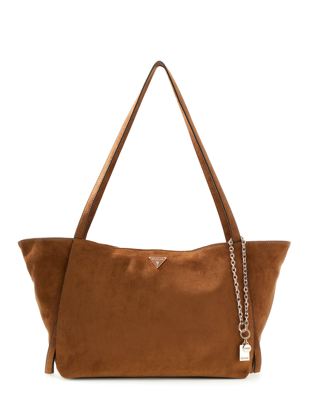 Guess Devon Shopper Satchel Bag In Cognac For Women