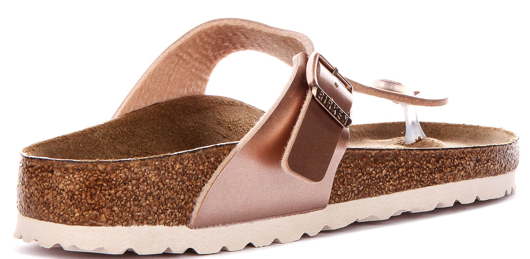 Birkenstock Gizeh Kids Bs In Copper For Juniors | Narrow Fit