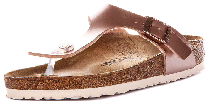 Birkenstock Gizeh Kids Bs In Copper For Juniors | Narrow Fit