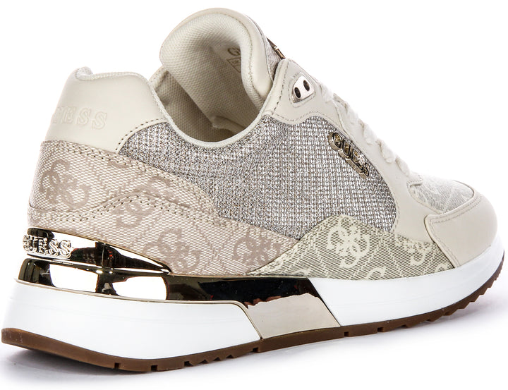 Guess Moxea Trainers In Cream For Women