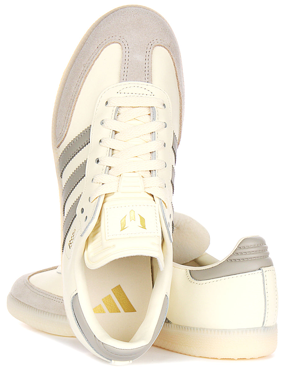 Adidas Samba Messi In Cream For Men