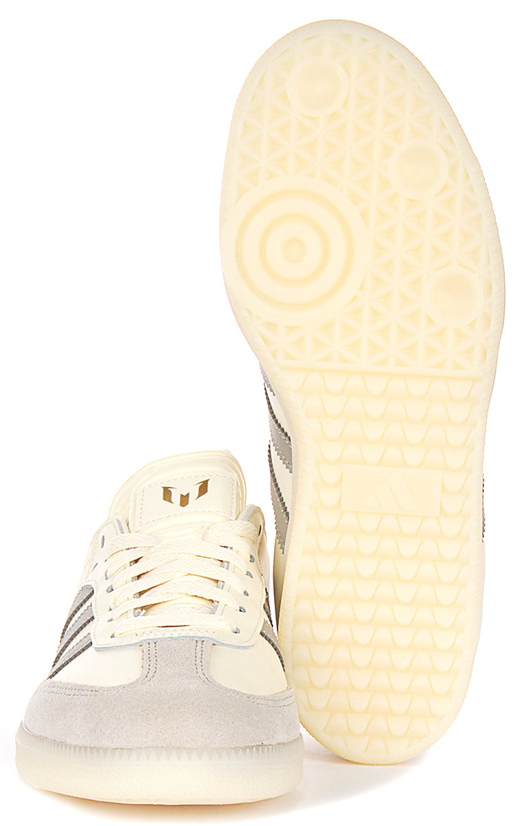 Adidas Samba Messi In Cream For Men