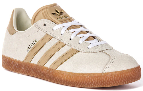 Adidas Gazelle J In Cream For Juniors