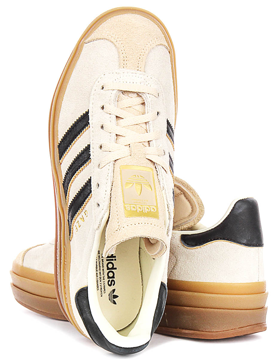 adidas Originals Gazelle Bold W Cream White/Core Black/Sand adidas Originals Gazelle Bold W Cream White/Core Black/Sand