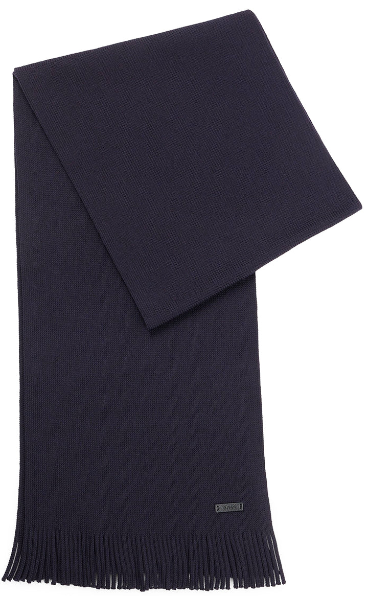 Boss Albas Scarf In Dark Blue