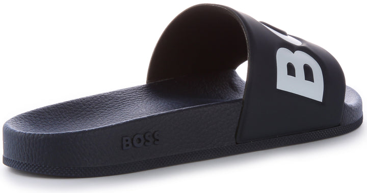 Boss Aryeh Slid Homme En Sandales synthétiques bleu foncé