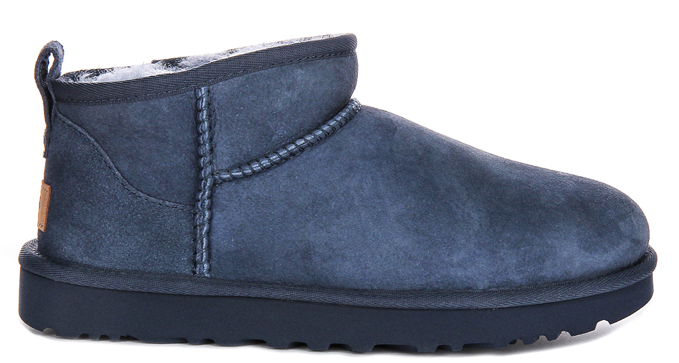 Ugg Australia Sheepskin Suede Ankle Boots Dark Blue | Womens Ultra