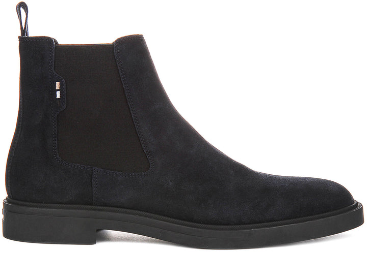 Boss Calev Cheb Suede In Dark Blue For Men