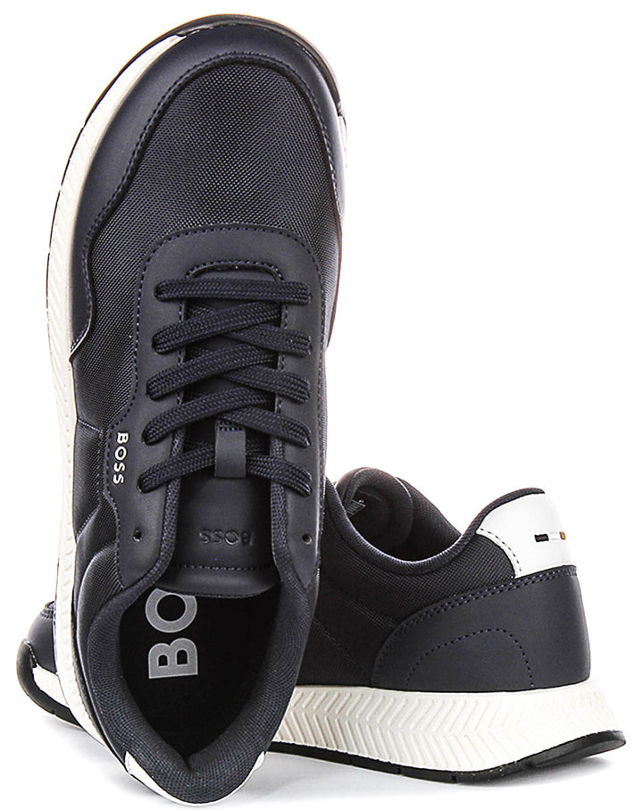Boss Titanium Runner In Dark Blue For Men