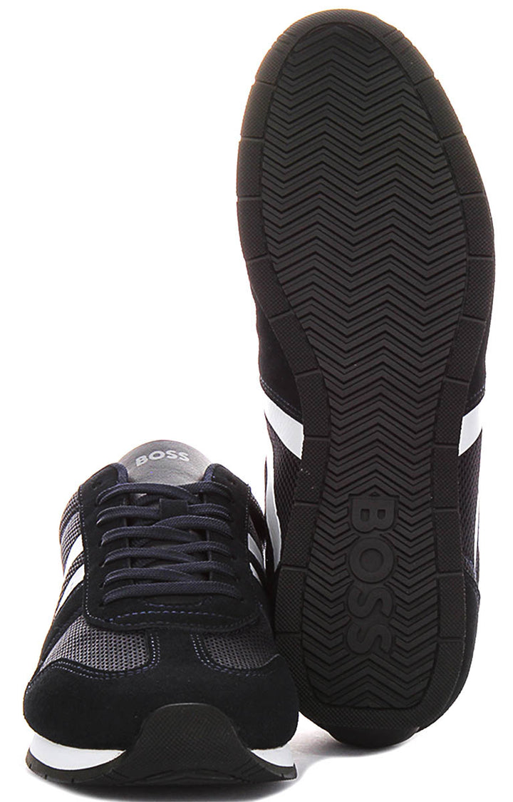 Boss Levon Runner In Dark Blue For Men