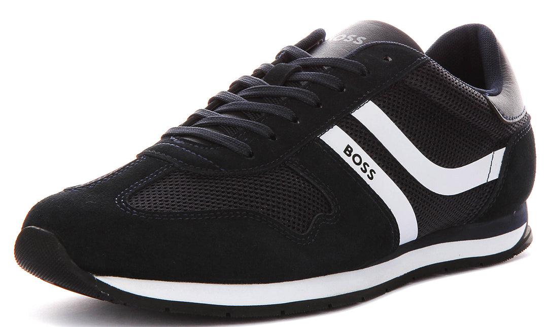 Boss Levon Runner In Dark Blue For Men