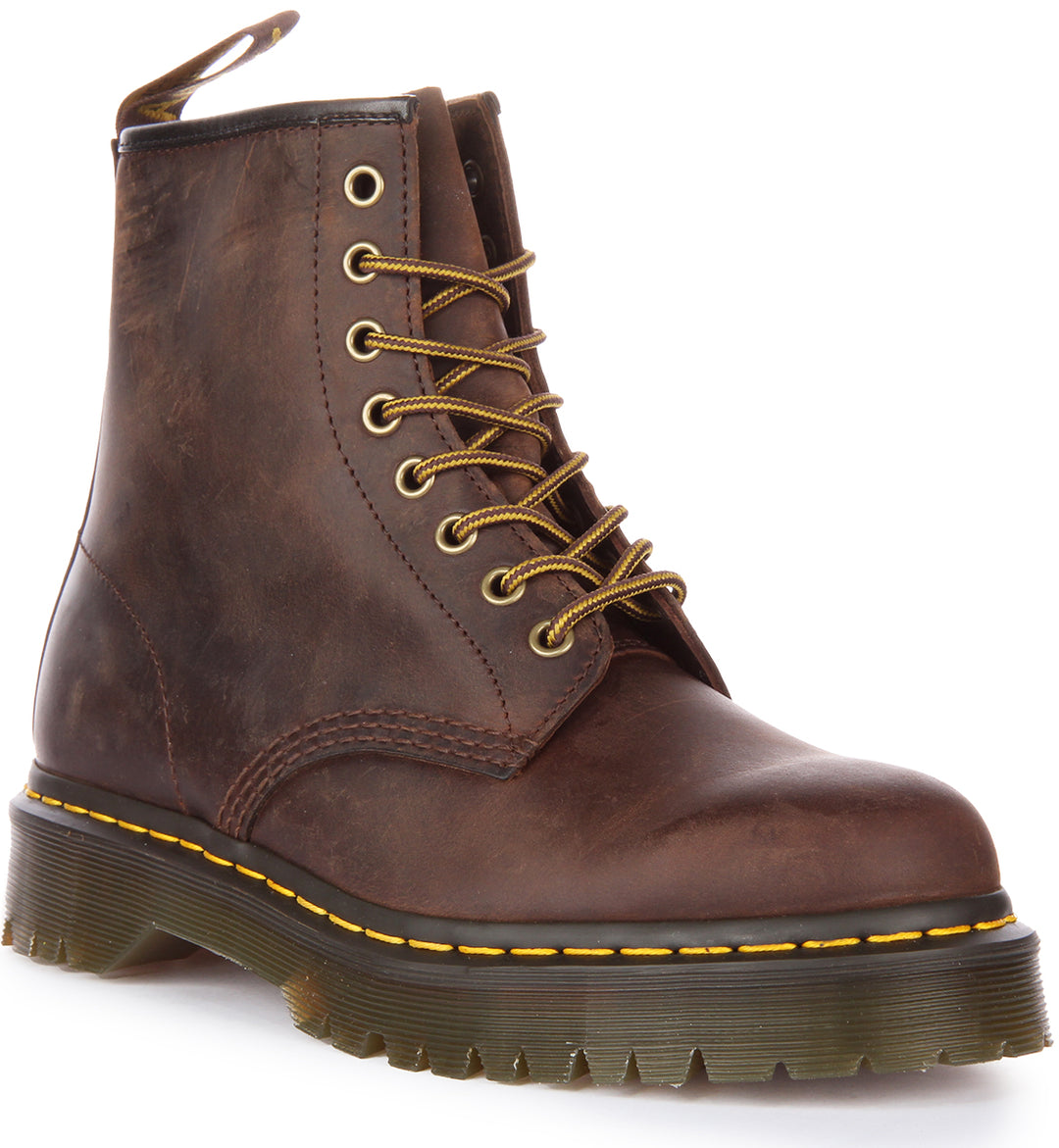 Dr Martens 1460 Bex Crazy Horse Core In Dark Brown Eyelet Boot