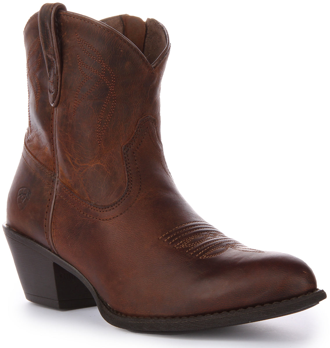 Ariat Darlin Sassy In Dark Brown For Women Stitch Western Boot 4feetshoes