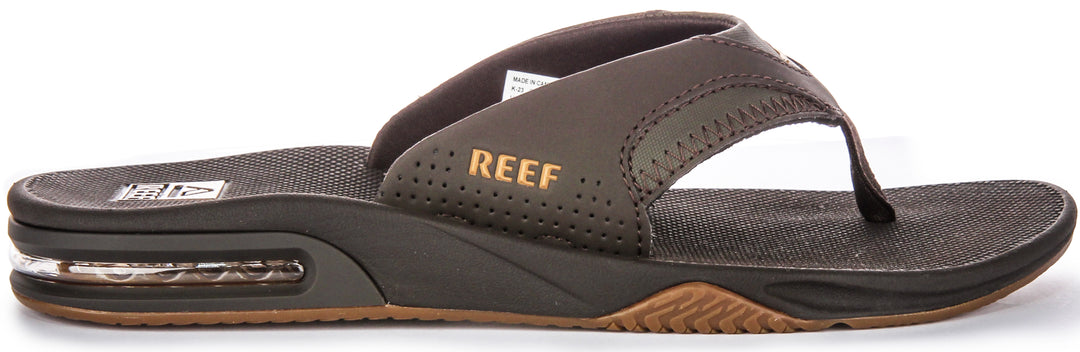 Reef M Fanning In Dark Brown For Men