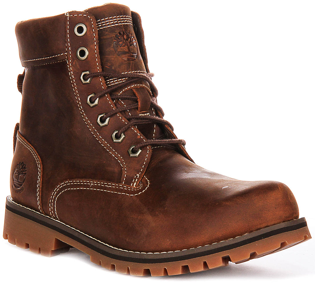 Timberland A2Jjb In Dark Brown For Men Rugged Mid Waterproof