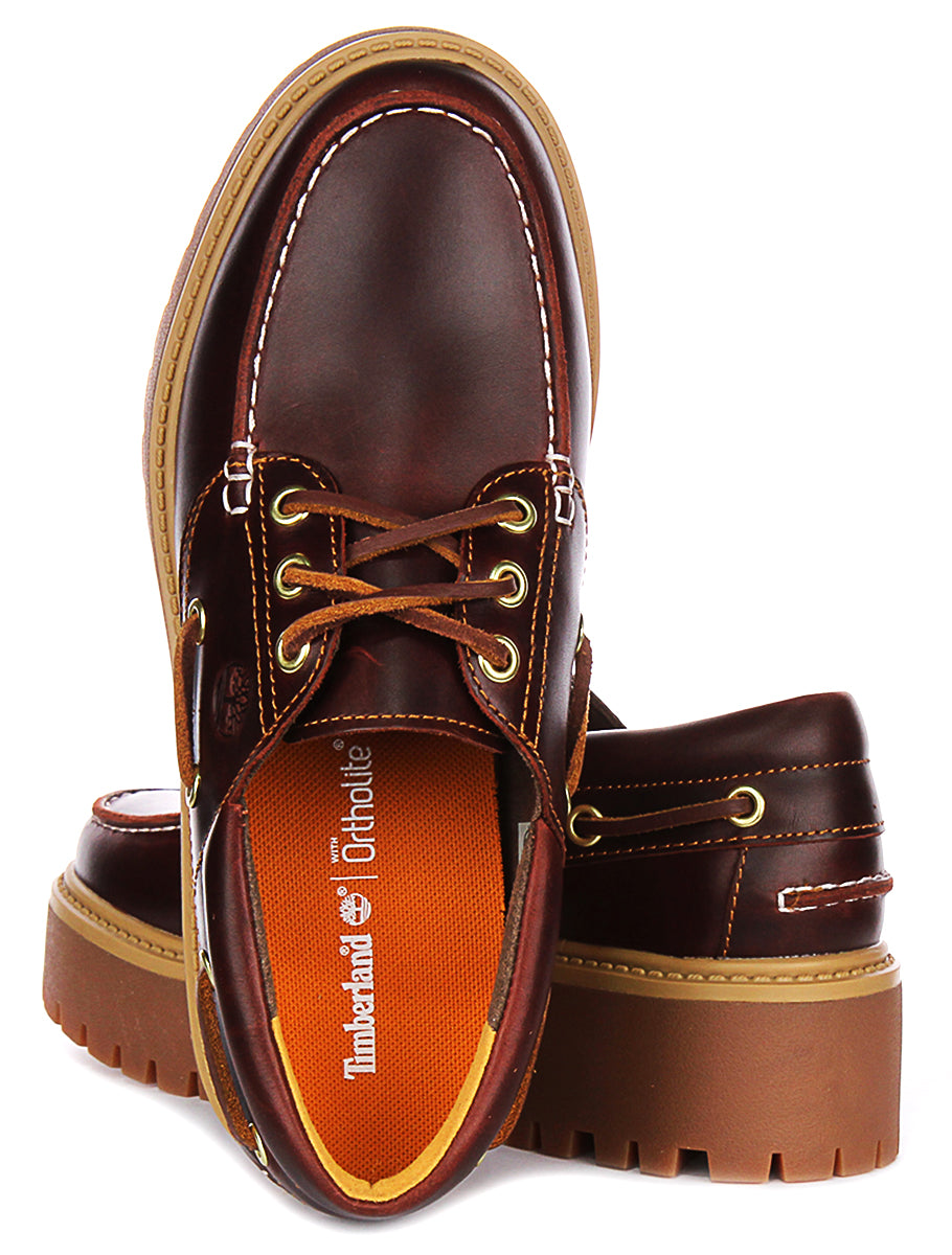 Timberland A2Qdm In Dark Brown For Women Street Platform Boat
