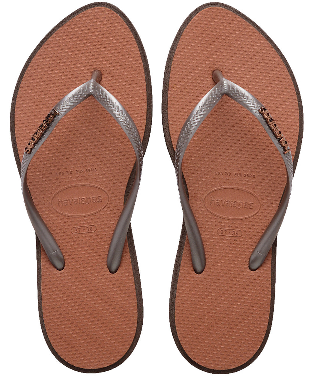 Havaianas Slim Point In Dark Brown For Women