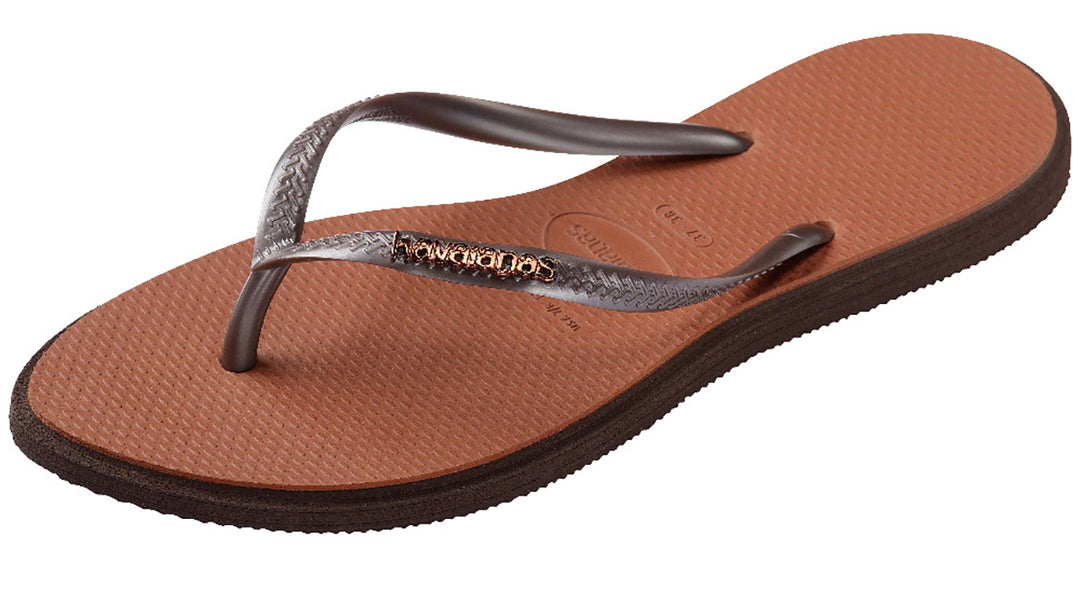 Havaianas Slim Point In Dark Brown For Women