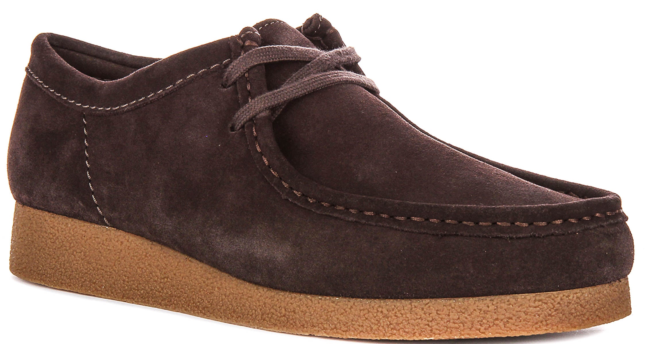 Clarks Wallabee Evo In Dark Brown For Men | Suede Crepe Shoes