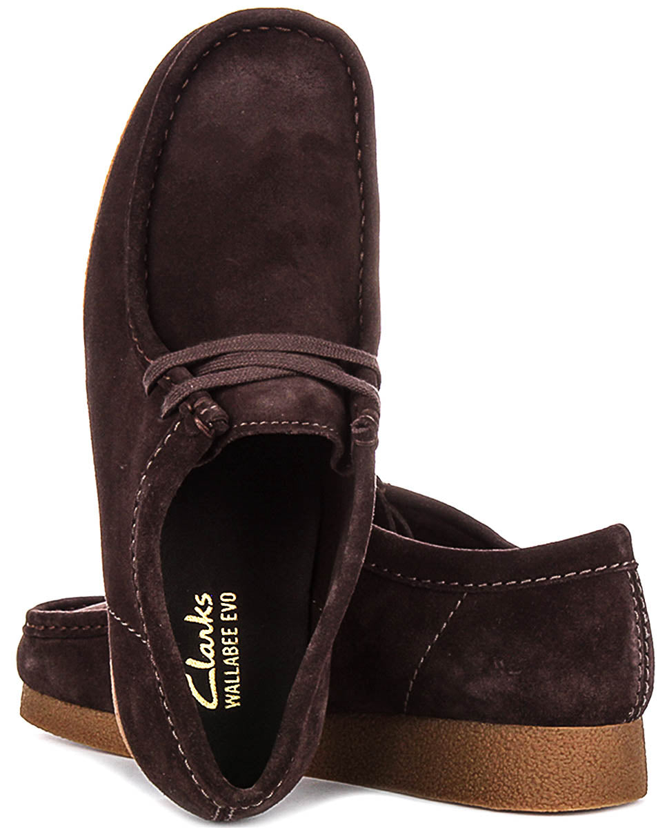 Clarks Wallabee Evo In Dark Brown For Men