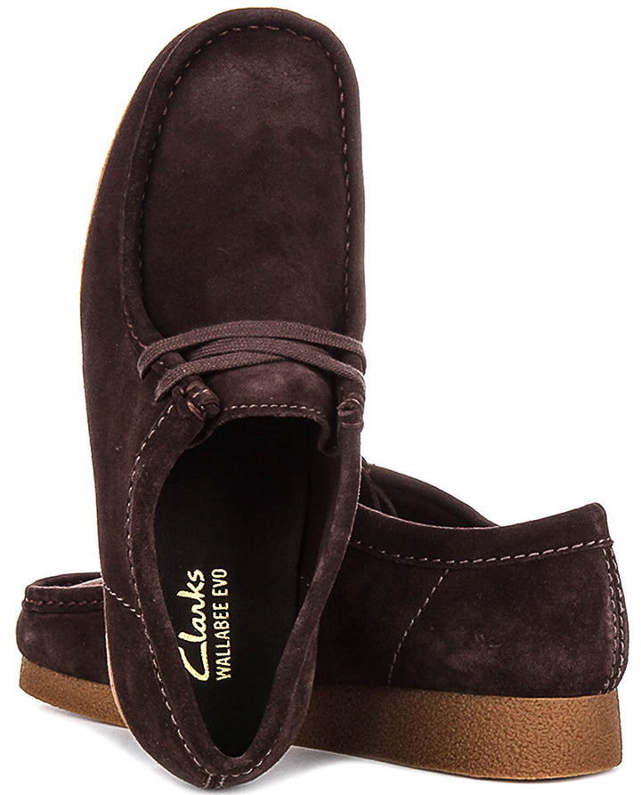 Clarks Wallabee Evo In Dark Brown For Men