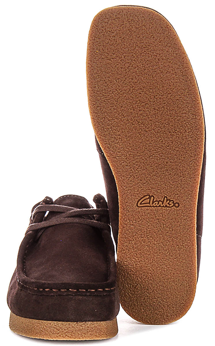 Clarks Wallabee Evo In Dark Brown For Men