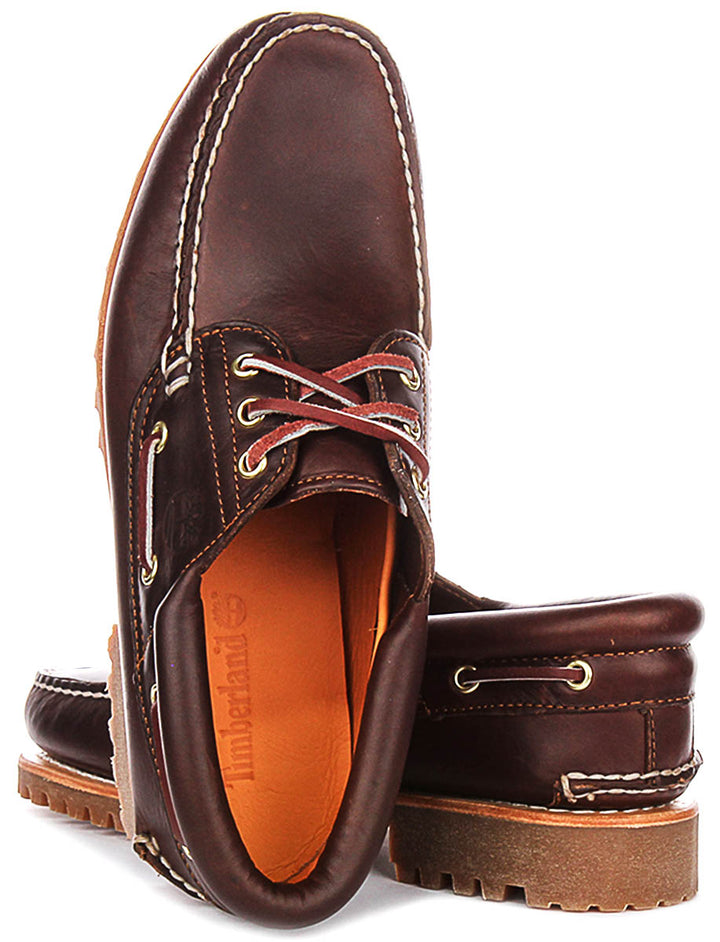 Timberland Classic Boat Shoes 30003 In Dark Brown For Men