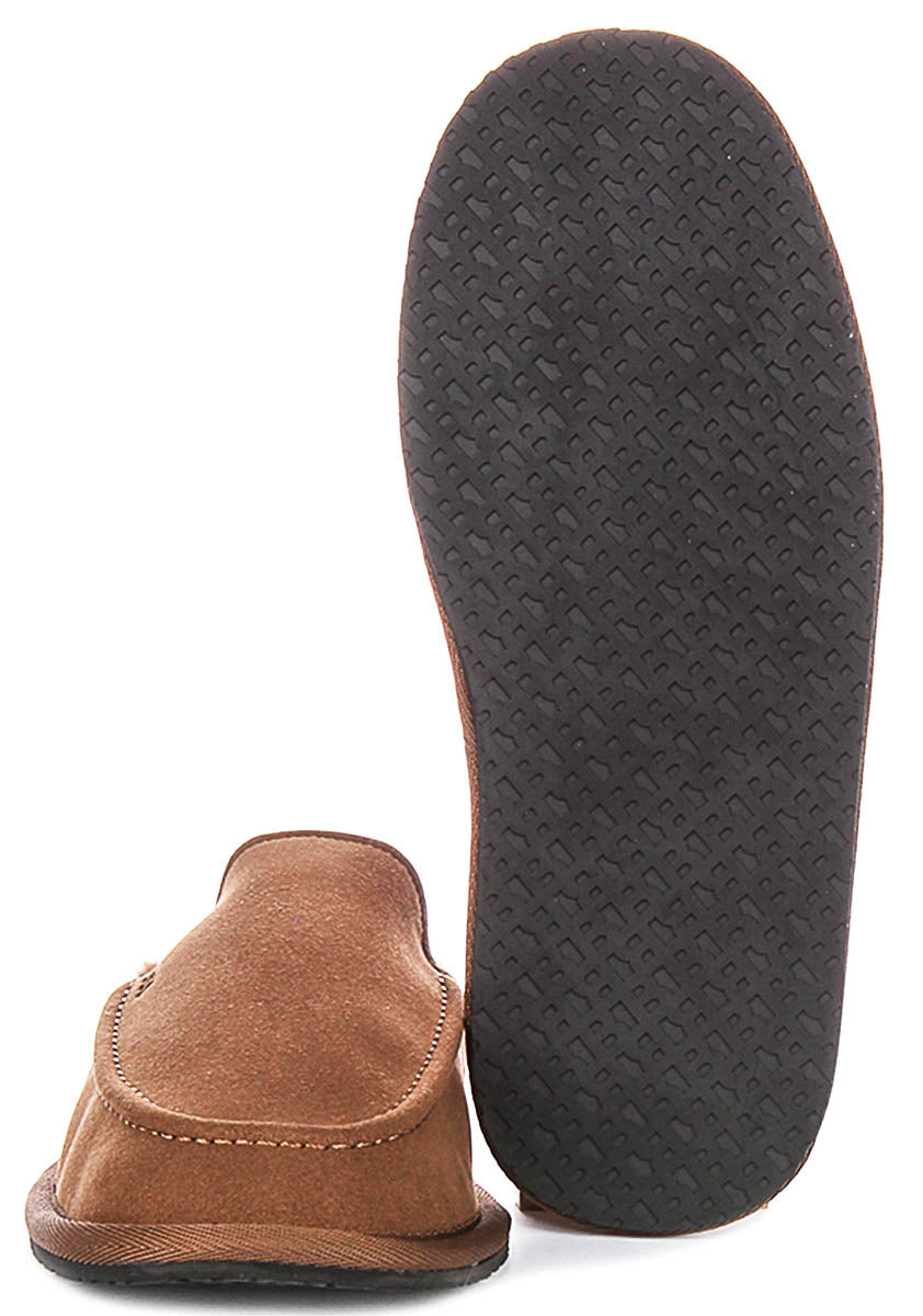 Boss Home Mule Slipper In Dark Brown For Men