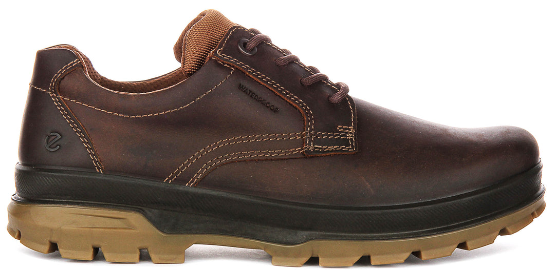 Ecco Rugged Track In Dark Brown For Men