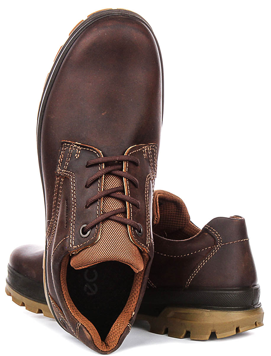 Ecco Rugged Track In Dark Brown For Men