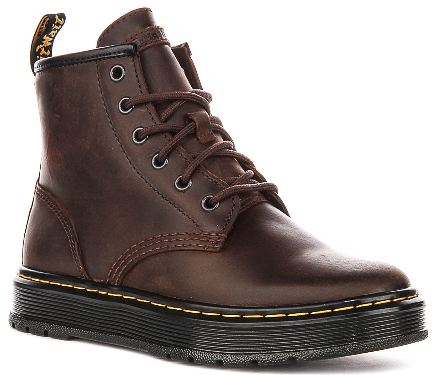 Dr Martens Brookline Chuka In Dark Brown | Lace Up Leather Boots