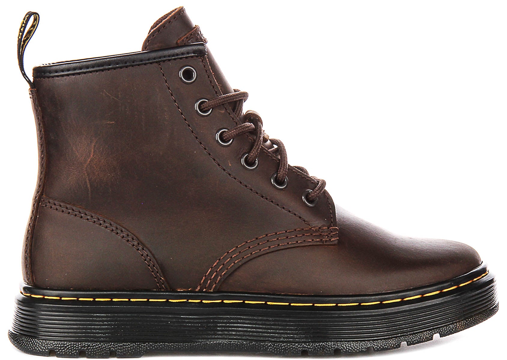 Dr Martens Brookline Chuka In Dark Brown | Lace Up Leather Boots