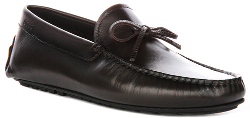 Boss Noel Mocc In Dark Brown For Men