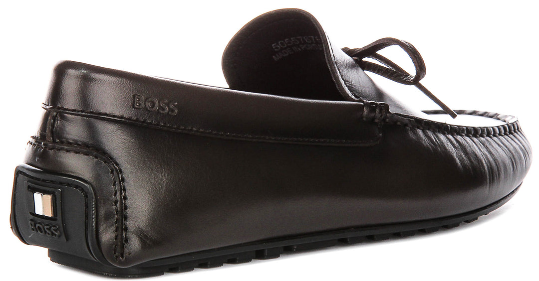 Boss Noel Mocc In Dark Brown For Men