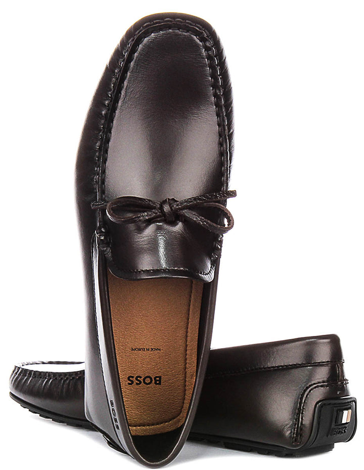 Boss Noel Mocc In Dark Brown For Men
